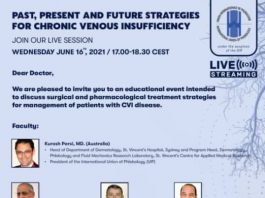فراخوان شرکت در وبینار Past, present and future strategies for chronic venous insufficiency